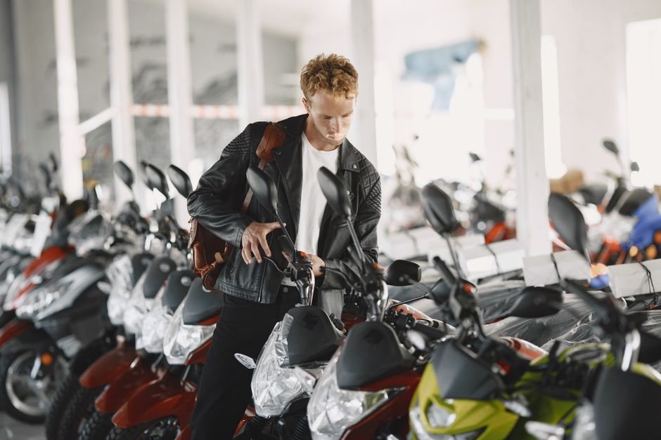 Powersports dealership showroom with motorcycles on display, similar to Sportsmans Corner in Algona Iowa